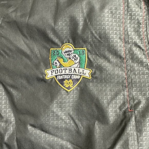 Adidas Windbreaker Mens Size Large Pullover Black Notre Dame ClimaProof 1/4 Zip - Picture 3 of 10